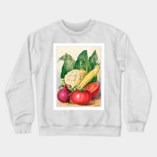 Vegetable watercolor illustration (1915) Crewneck Sweatshirt